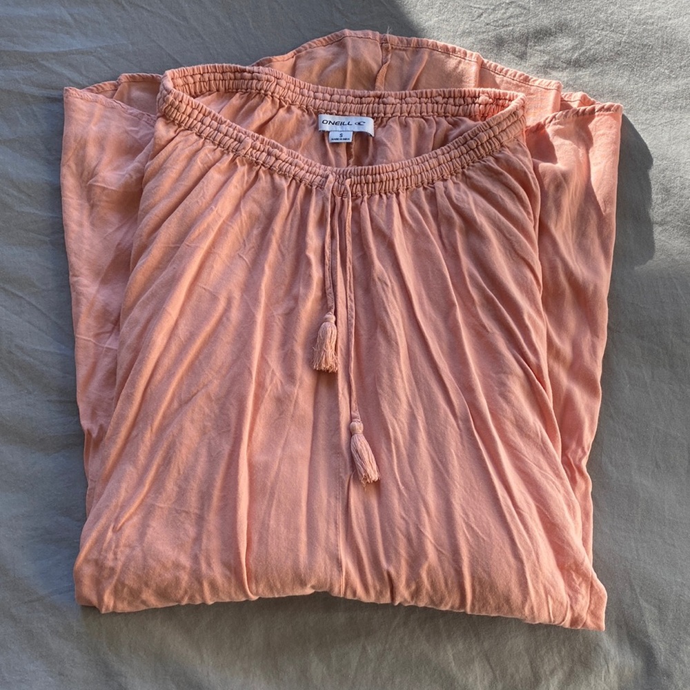Peach midi skirt